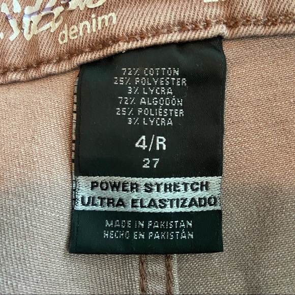 (CLOSET CLOSING FINAL SALE) High Rise Skinny Blush Pink Denim Stretch Jeans - Picture 5 of 7